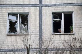 Последствия российского обстрела в Киеве