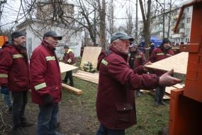 Последствия российского обстрела в Киеве