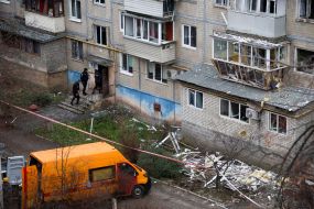 Последствия российского обстрела в Киеве