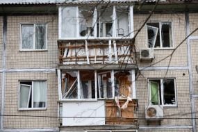 Последствия российского обстрела в Киеве