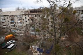 Последствия российского обстрела в Киеве