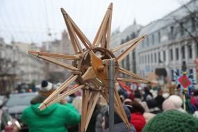 Christmas procession with stars in Kyiv