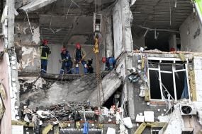 Последствия российского обстрела Киева