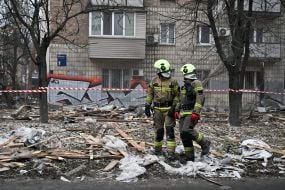 Последствия российского обстрела Киева