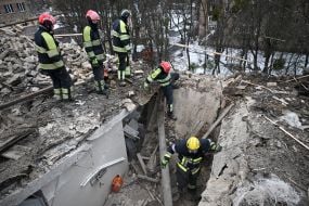 Последствия российского обстрела Киева