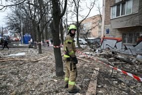 Последствия российского обстрела Киева