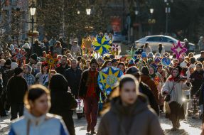 Благотворительное шествие звездочетов в Ужгороде