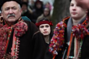 Колядники из Криворовни в Доме Франко