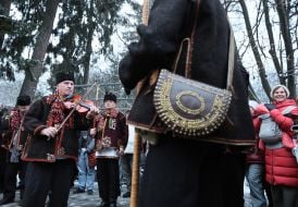 Колядники из Криворовни в Доме Франко