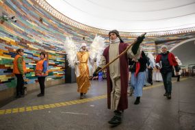 Колядники в київському метро