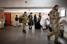 Колядники в київському метро