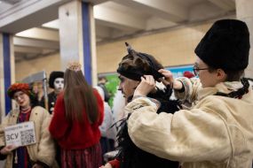 Колядники в київському метро