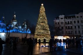 Christmas tree on Sophia Square in Kyiv