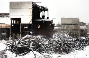 Демонтаж цеха № 5 Первого киевского машиностроительного завода (бывший «Большевик») в Киеве