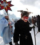 Participants of The Vertepiya nativity scene carnival in the Lviv region
