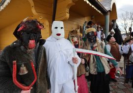Participants of The Vertepiya nativity scene carnival in the Lviv region