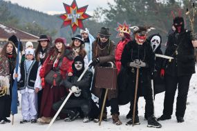 Participants of The Vertepiya nativity scene carnival in the Lviv region