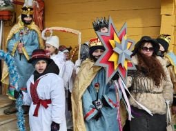 Participants of The Vertepiya nativity scene carnival in the Lviv region
