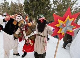 Participants of The Vertepiya nativity scene carnival in the Lviv region