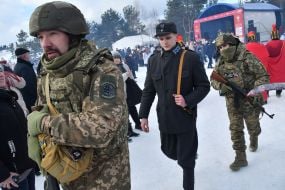 Participants of The Vertepiya nativity scene carnival in the Lviv region