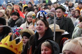 Participants of The Vertepiya nativity scene carnival in the Lviv region