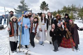 Participants of The Vertepiya nativity scene carnival in the Lviv region