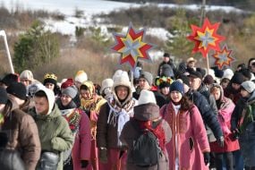 Participants of The Vertepiya nativity scene carnival in the Lviv region