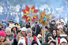 Participants of The Vertepiya nativity scene carnival in the Lviv region