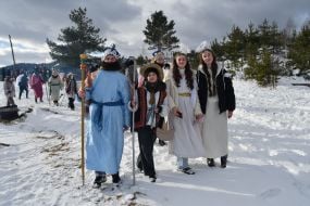 Participants of The Vertepiya nativity scene carnival in the Lviv region