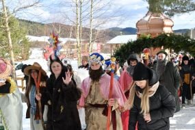 Participants of The Vertepiya nativity scene carnival in the Lviv region
