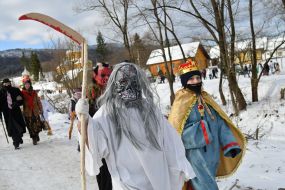 Participants of The Vertepiya nativity scene carnival in the Lviv region