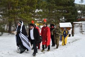Participants of The Vertepiya nativity scene carnival in the Lviv region