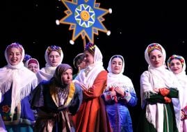Performance by the Coryphey Theater "The Night Before Christmas" in Lviv