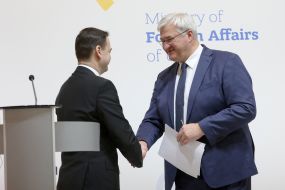 Press conference of Andriy Sybiga and Petr Macinka