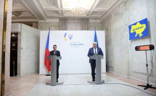 Press conference of Andriy Sybiga and Petr Macinka