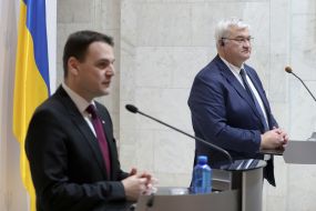 Press conference of Andriy Sybiga and Petr Macinka