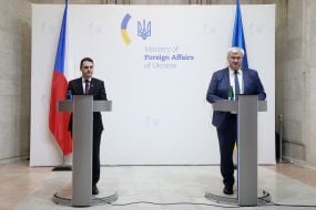 Press conference of Andriy Sybiga and Petr Macinka