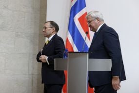 Espen Bart Eide and Andriy Sybiga