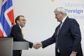 Espen Bart Eide and Andriy Sybiga