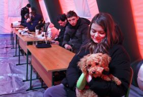 Mobile point of Indestructibility on Kharkiv highway in Kyiv