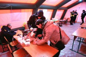 Mobile point of Indestructibility on Kharkiv highway in Kyiv