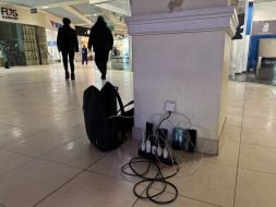 People charge their phones