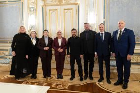 Дайга Мієріня та Володимир Зеленський