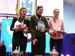 Призерки Ярослава Магучіх, Тетяна Білик та Меланія Вакуліна