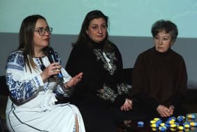 Presentation of the knitted fabric "Stitched Ukraine"