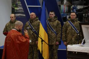 Funeral of the founder of the publishing house "Nash Format" Vladyslav Kyrychenko in Kyiv