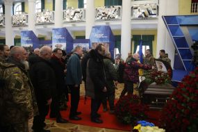 Funeral of the founder of the publishing house "Nash Format" Vladyslav Kyrychenko in Kyiv