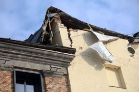 Поврежденная в результате комбинированной атаки РФ фабрика Roshen в Киеве