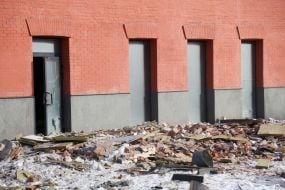 Поврежденная в результате комбинированной атаки РФ фабрика Roshen в Киеве