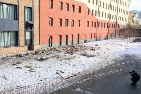 Поврежденная в результате комбинированной атаки РФ фабрика Roshen в Киеве